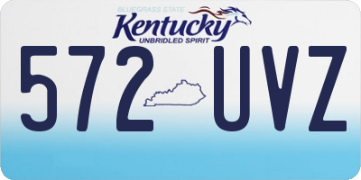 KY license plate 572UVZ