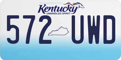 KY license plate 572UWD