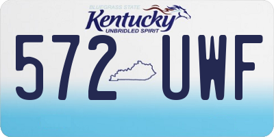 KY license plate 572UWF
