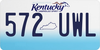 KY license plate 572UWL