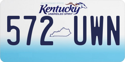 KY license plate 572UWN