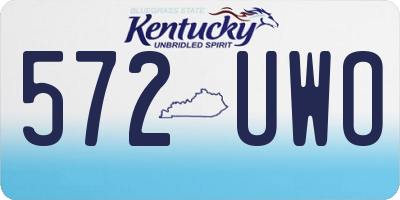 KY license plate 572UWO