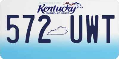 KY license plate 572UWT