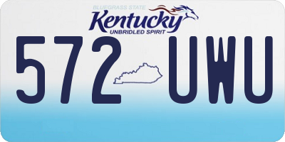 KY license plate 572UWU