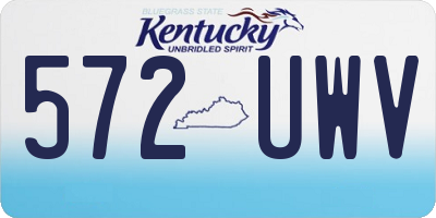 KY license plate 572UWV