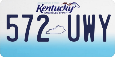 KY license plate 572UWY