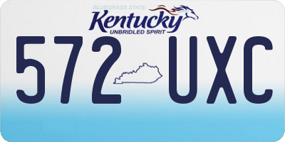 KY license plate 572UXC