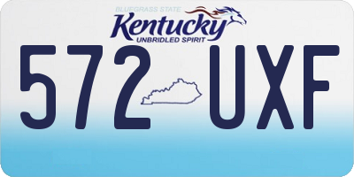 KY license plate 572UXF