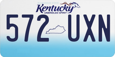 KY license plate 572UXN