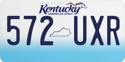 KY license plate 572UXR