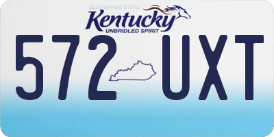 KY license plate 572UXT