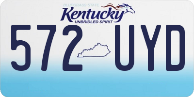 KY license plate 572UYD