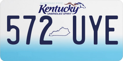 KY license plate 572UYE
