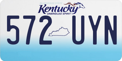 KY license plate 572UYN