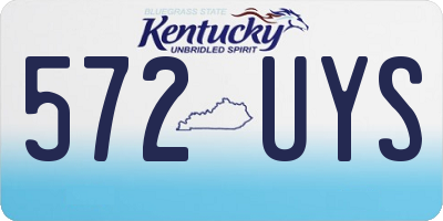 KY license plate 572UYS
