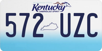 KY license plate 572UZC