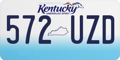KY license plate 572UZD
