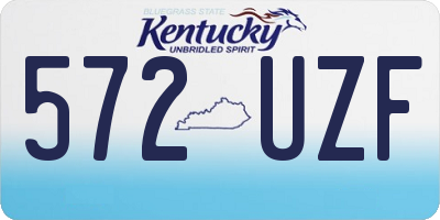 KY license plate 572UZF