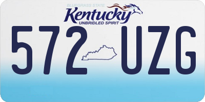 KY license plate 572UZG