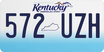 KY license plate 572UZH