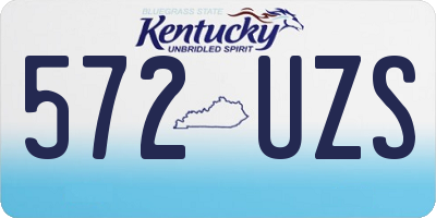 KY license plate 572UZS