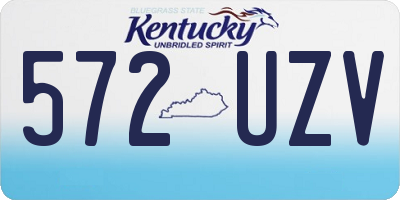 KY license plate 572UZV