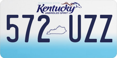 KY license plate 572UZZ
