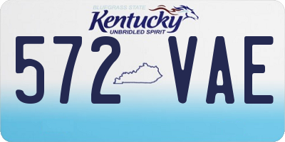 KY license plate 572VAE