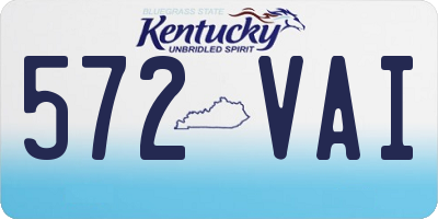 KY license plate 572VAI