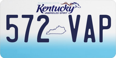 KY license plate 572VAP
