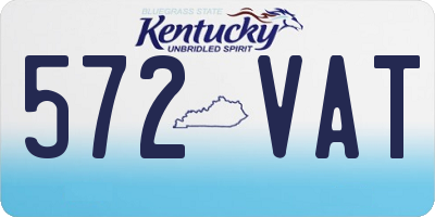 KY license plate 572VAT