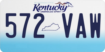 KY license plate 572VAW
