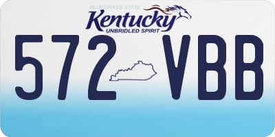 KY license plate 572VBB