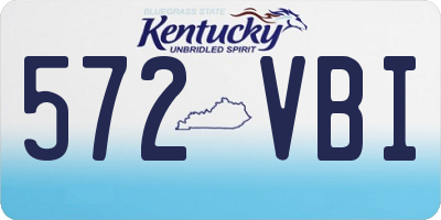 KY license plate 572VBI