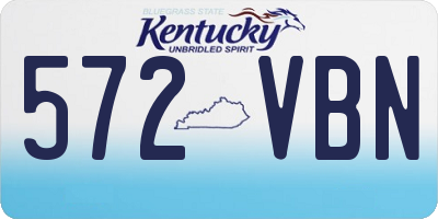 KY license plate 572VBN