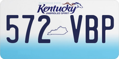 KY license plate 572VBP