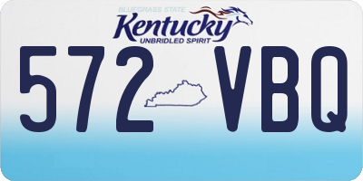 KY license plate 572VBQ