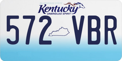 KY license plate 572VBR