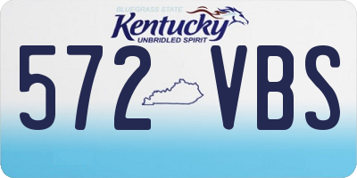 KY license plate 572VBS