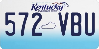 KY license plate 572VBU