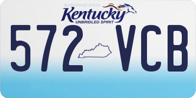 KY license plate 572VCB