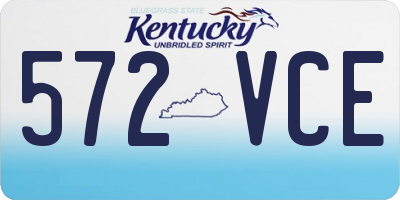 KY license plate 572VCE