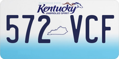 KY license plate 572VCF