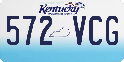 KY license plate 572VCG