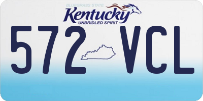 KY license plate 572VCL