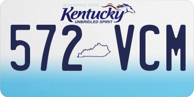 KY license plate 572VCM