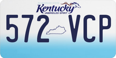 KY license plate 572VCP