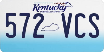 KY license plate 572VCS