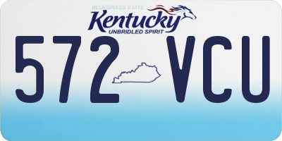 KY license plate 572VCU