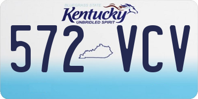 KY license plate 572VCV